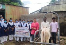 वडशिंगी येथे कृषीकन्यांनी घेतले पशु रोगनिदान व लसीकरण शिबिर