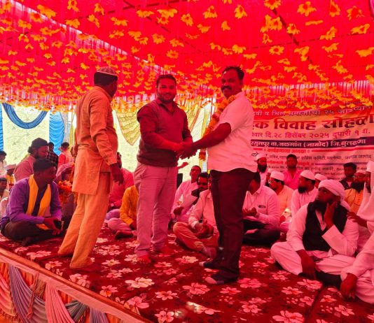 आदिवासी समाजाचा २५ जोडप्यांचा सामूहिक विवाह सोहळा उत्साहात संपन्न